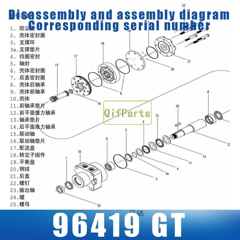 For Genie 96419GT,SEAL KIT, HYDROSTATIC DRIVE MOTOR, GS1930,GS1932